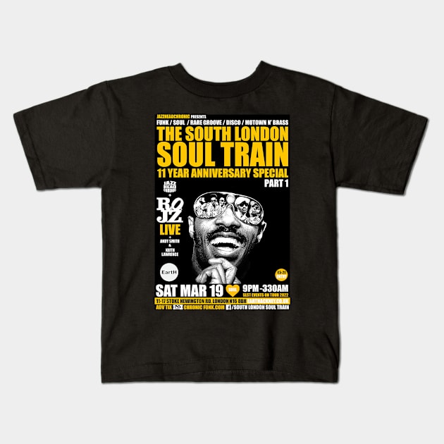 POSTER - THE SOUTH LONDON - SOUL TRAIN - ANDY SMITH Kids T-Shirt by Promags99